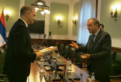 10 October 2022 The Chairman of the Foreign Affairs Committee and the Dutch Ambassador to Serbia 